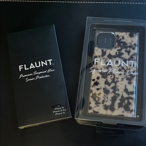 Flaunt Black and Cream iPhone 13 Case with Screen Protector - Picture 1 of 7